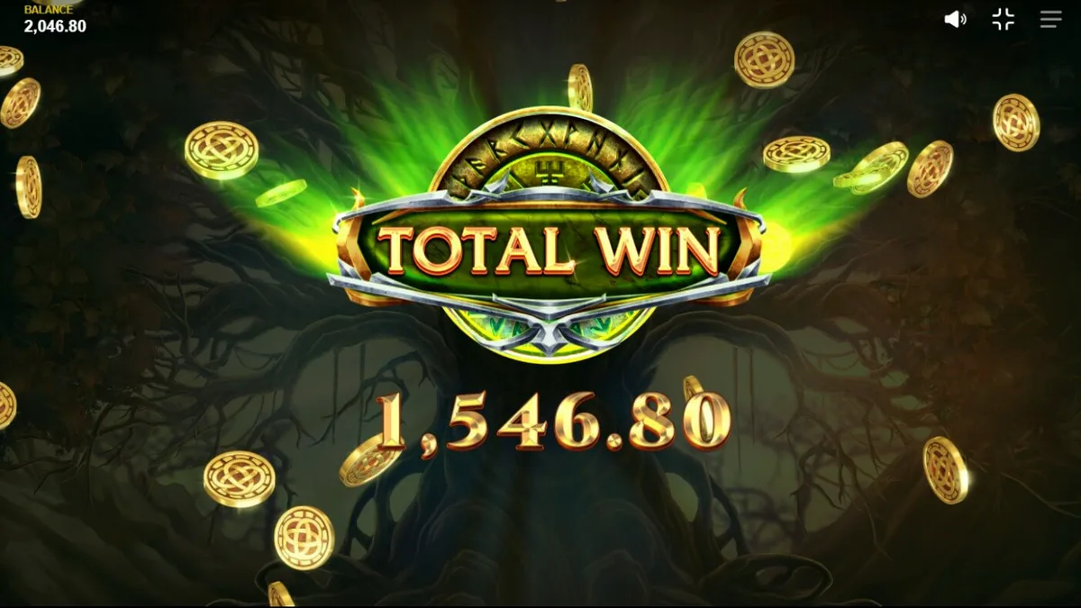 Tampilan visual slot Loki’s Descendants dengan tema mitologi Nordik yang gelap dan epik.